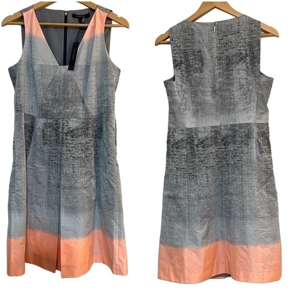 RACHEL Rachel Roy Dresses & Skirts - Rachel Roy $428 Womens12 Midi Cocktail Dress Fit & Flare Party Gray Orange ombre